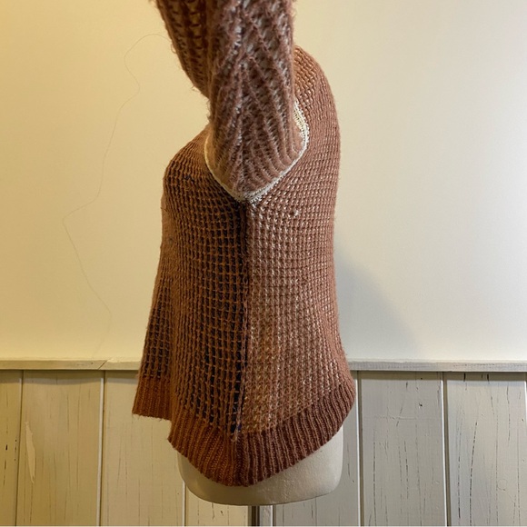 Splendid Small Caramel Tight Knit Colorblock Sweater - Picture 5 of 8